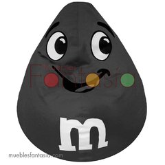 Puff M&M Lona Negro en internet