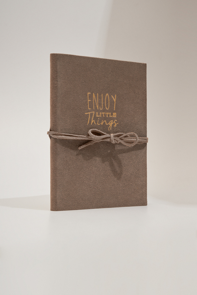 Cuaderno de gamuza "enjoy little things" 14x21cm