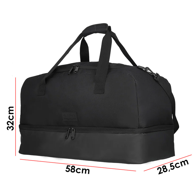 Bolso Deportivo Gym Xtrem H-22 3Xt Negro 143583-1041 40 Litros