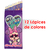 Imagen de Combo Cartuchera Cresko Ck199 Silicona Violeta + Lápices Colores Minnie X 12 Unidades