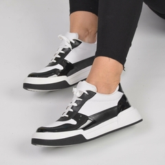 Sneakers Blanco con Puntera Negra - PRANA Zapatos