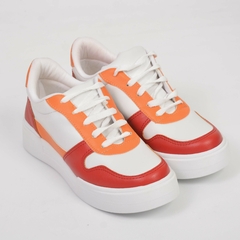 Sneakers Blanco con Puntera Roja