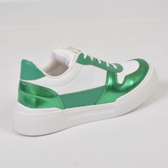 Imagen de Sneakers Blanco con Puntera Verde Metalizado