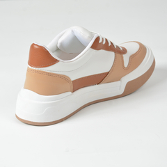 Sneakers Blanco con Puntera Beige - PRANA Zapatos