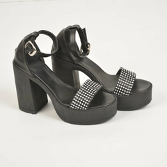 Sandalia Rossa Negro con Strass - comprar online