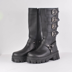 Bota París con Hebillas Negro - comprar online