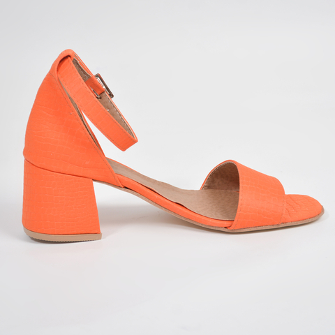 Sandalia Tropea Croco Naranja