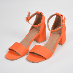 Sandalia Tropea Croco Naranja - PRANA Zapatos