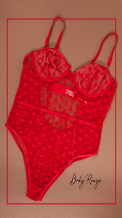 Body con arco " Opalo Rojo '' - Victoria Cossy Lingerie