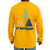 Camiseta HUF Silk Ml Prism Logo Sportif Amarelo
