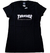 Camiseta Feminina Thrasher Mag Blk script Wht