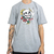 Camiseta Mentex Skull And Flowers Grey