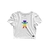 Cropped Feminina Grizzly Pride Bear Wht