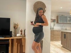 Falda eco cuero para embarazo - loja online