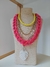 Collar Carlota 4 en 1 Rosa y amarillo