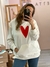 Buzo Oversized Love Off White. Talle Único