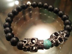 Pulsera de Piedras & calaveras mexicanas