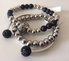 Pulsera ONIX ACERO & CALAVERA en internet