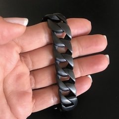 Imagen de Pulsera NEGRA MATE CIERRE MOSQUETON