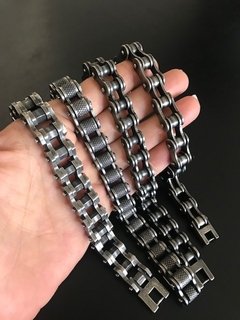 *Pulsera CADENA DE MOTO HEXAGONAL SATINADA - tienda online