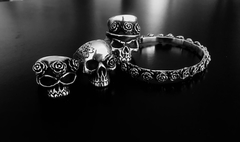 Anillo CALAVERA 3 ROSAS - tienda online