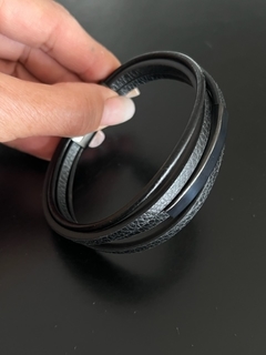 Pulsera MULTITIRAS CHAPA NEGRA