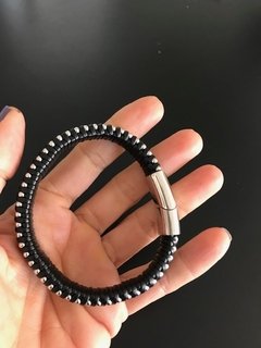 Pulsera TEJIDA PUNTOS DE ACERO