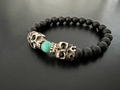 Pulsera de Piedras con Calaveras Mexicanas - comprar online