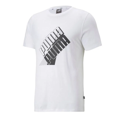 REMERA HOMBRE PUMA POWER LOGO WHITE (67276002)