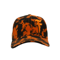 BONÉ TYE DYE LARANJA E PRETO ABA CURVA