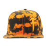 BONÉ TYE DYE LARANJA E PRETO ABA RETO