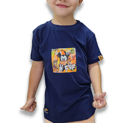 CAMISA INFANTIL GRAFITE MICKEY AZUL MARINHO