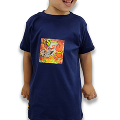 CAMISA INFANTIL GRAFITE PALHAÇO AZUL MARINHO