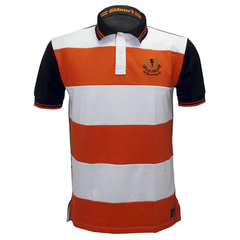 Camiseta Polo Brown faixa laranja