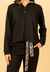 Buzo Dama C Capucha Anemona Negro - comprar online