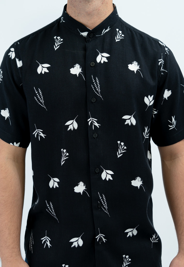 Camisa manga corta cuello mao hombre new arrivals