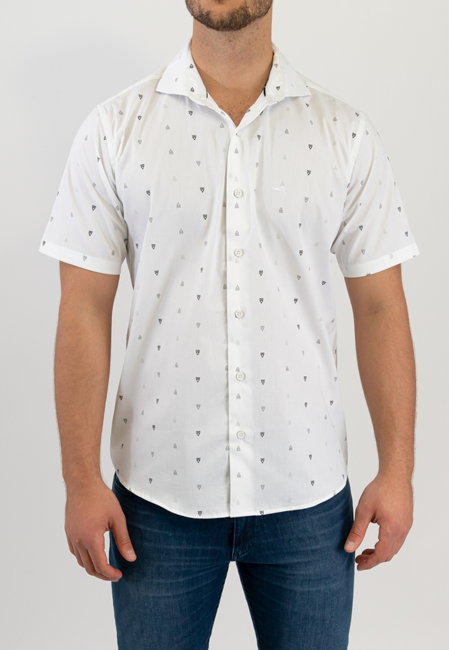 Camisa Manga Corta Slim Fit Blanco Fant Pato Pampa
