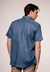 Camisa Manga Corta Lino Azul 4147 - tienda online