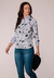 Camisa Mujer Celeste Hojas 5012 - tienda online