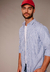 Camisa Corte Clasico Blanco Ray Azul 1658 - comprar online