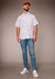 Camisa Manga Corta Basico Blanco Cuadros - tienda online