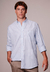 Camisa Corte Basico Rayada Celeste 1668 - comprar online