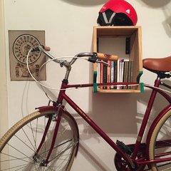 soporte para colgar la bici bicicleta soporte de madera mueble para bici colgar bici caño bajo Hocico Rosa accesorios bici plegable