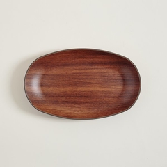 Bandeja oval simil madera.