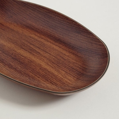 Bandeja oval simil madera. - comprar online