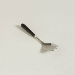 Cuchara dentada de acero con mango de ceramica negra - comprar online