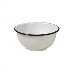 Ensaladera Bowl Enlozado Vintage Bordes Negros en internet