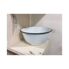 Ensaladera Bowl Enlozado Vintage Bordes Negros - Trendy Corner