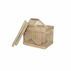 Canasto Caja Calada de Seagrass M - comprar online