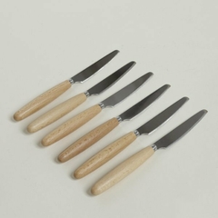 Set x 6 Cuchillos Untadores de Acero y Madera - comprar online